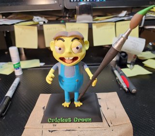 Cricket Green - 3D Printed figure made from Lightwave Model